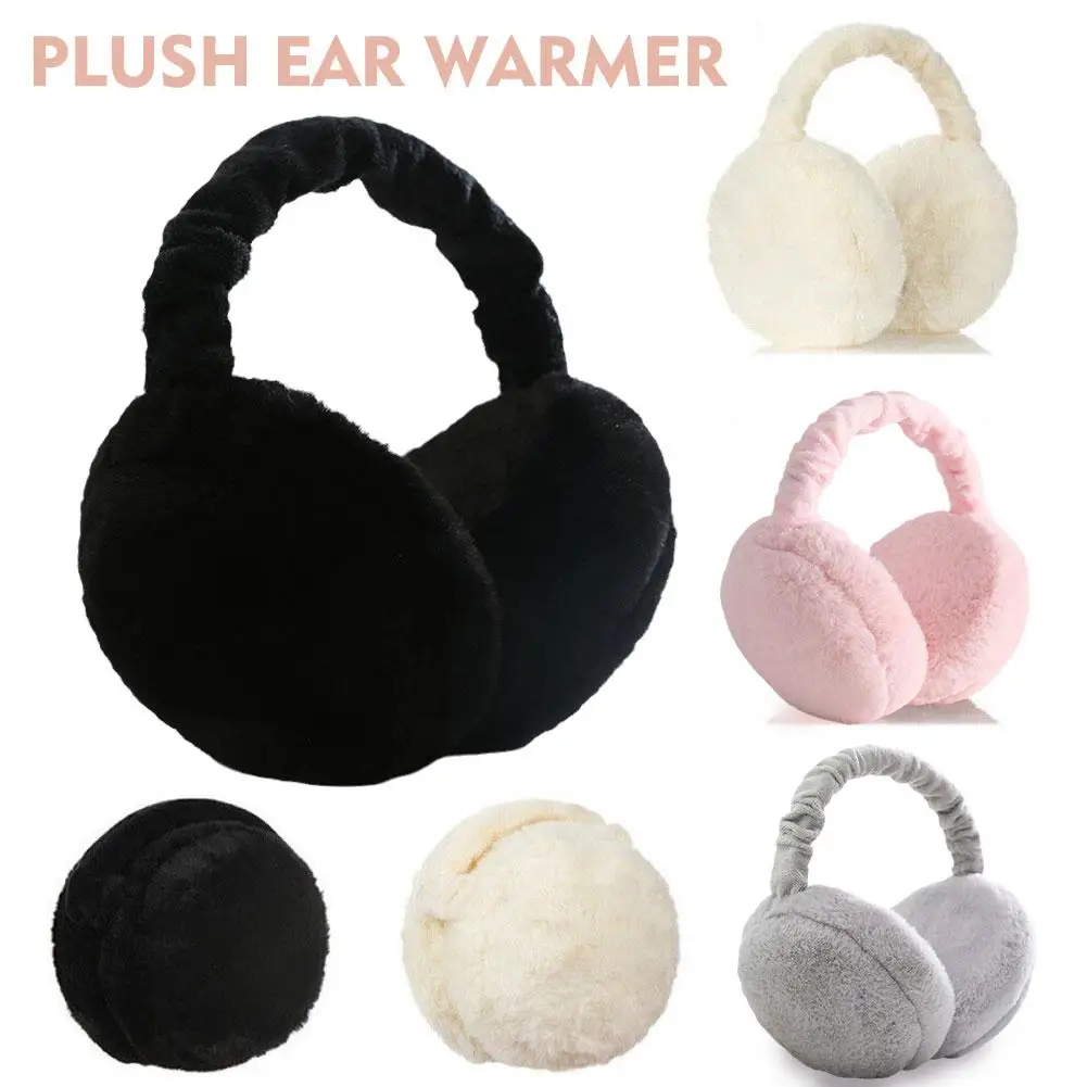 Soft Plush Ear Warmer Winter Warm Earmuffs for Women Men Fashion Solid Color Earflap Outdoor Cold Protection Ear-Muffs Ear K7D1