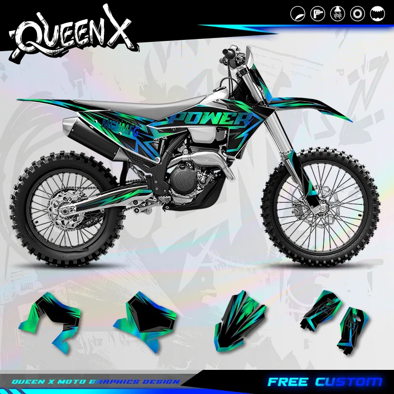 QUEEN X MOTO Complete Graphics For KTM SX SXF 2023-2024 EXC XCW 2024- 2026 Motorcycle Decal Sticker 03