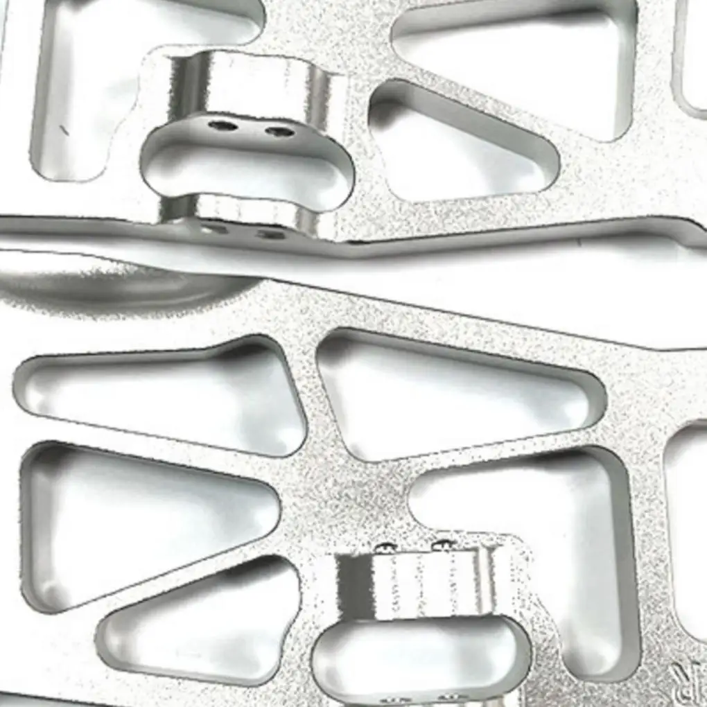 RCGOFOLLOW 1/10 Aluminiumlegierung Verbesserter vorderer unterer Aufhängungsarm Rc vorderer unterer Aufhängungsarm für LOSI Baja Rey 4WD Silber