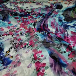 Big Deal Silk Fabric On Sale Soft Burn-Out Pattern DIY Swissdot Cloth Dress Scarf Material