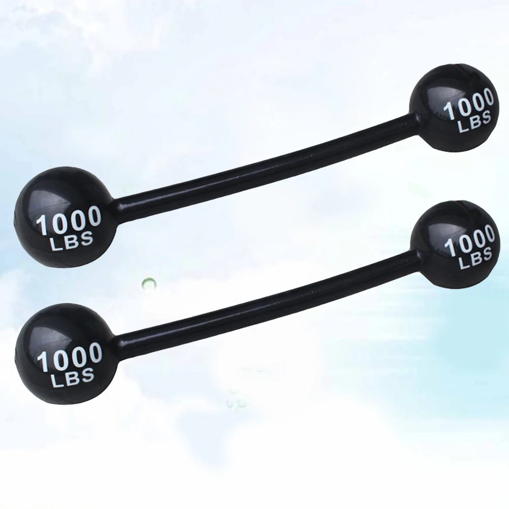 2 ชิ้น Inflatable หนา Barbell ของเล่น PVC เด็กอุปกรณ์กีฬา Party วันเกิด Carnival