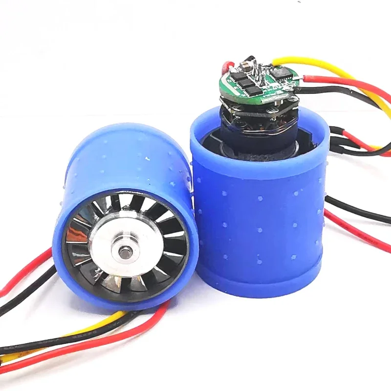 DC 9V 12V 24V 100000RPM Ultra-high Speed BLDC 3-Phase Brushless Motor Equipped w/ driver CNC Aluminum Alloy Impeller Ducted Fan