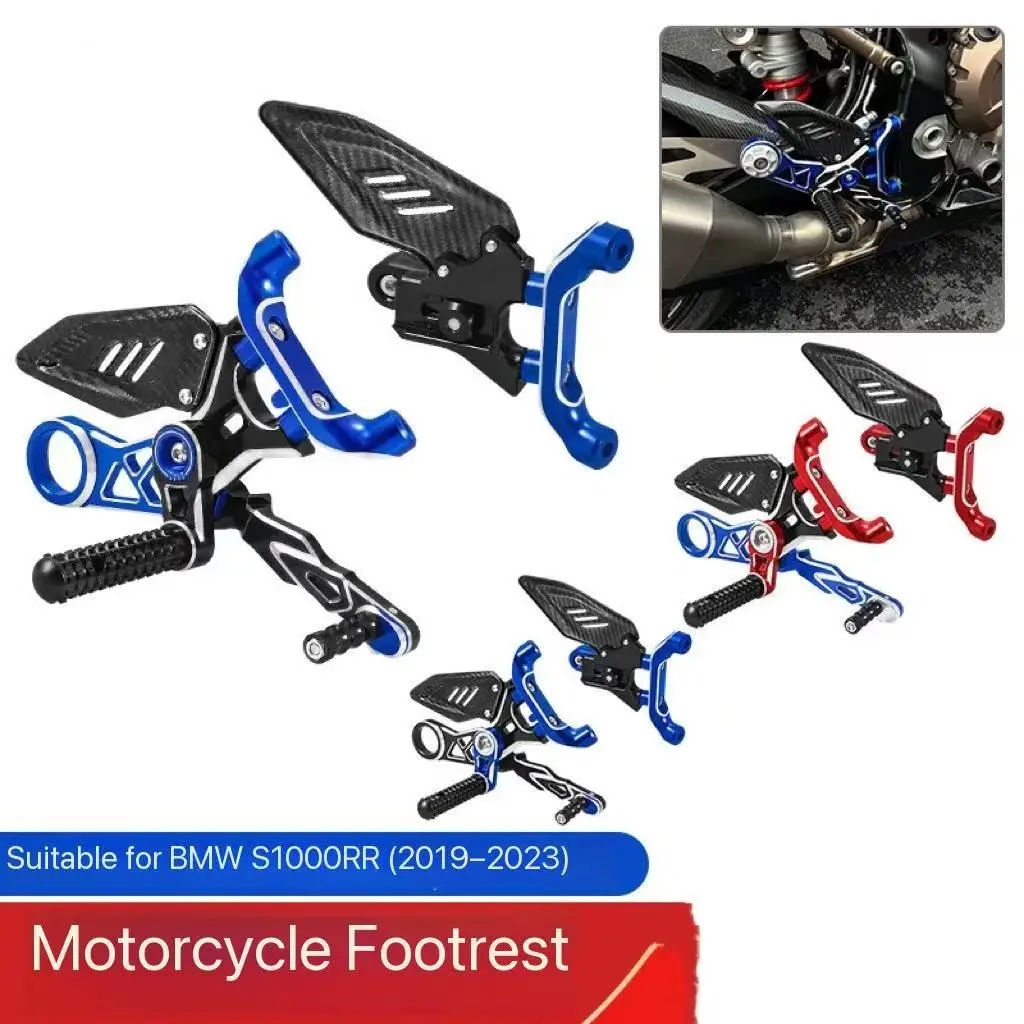 

Carbon fiber CNC Aluminum Adjustable Footrest Foot Pegs For BMW M1000RR S1000RR 2019 2020 2021 2022 2023