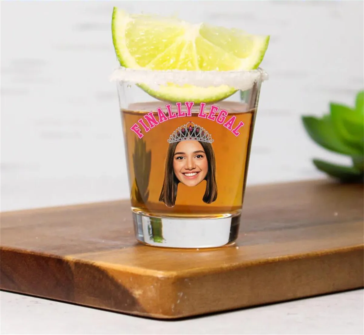 Finally legal shot glass, Personalized shot glass, Unique 21st birthday gift, 21st birthday keepsake, Fun birthday gift,Shot gla