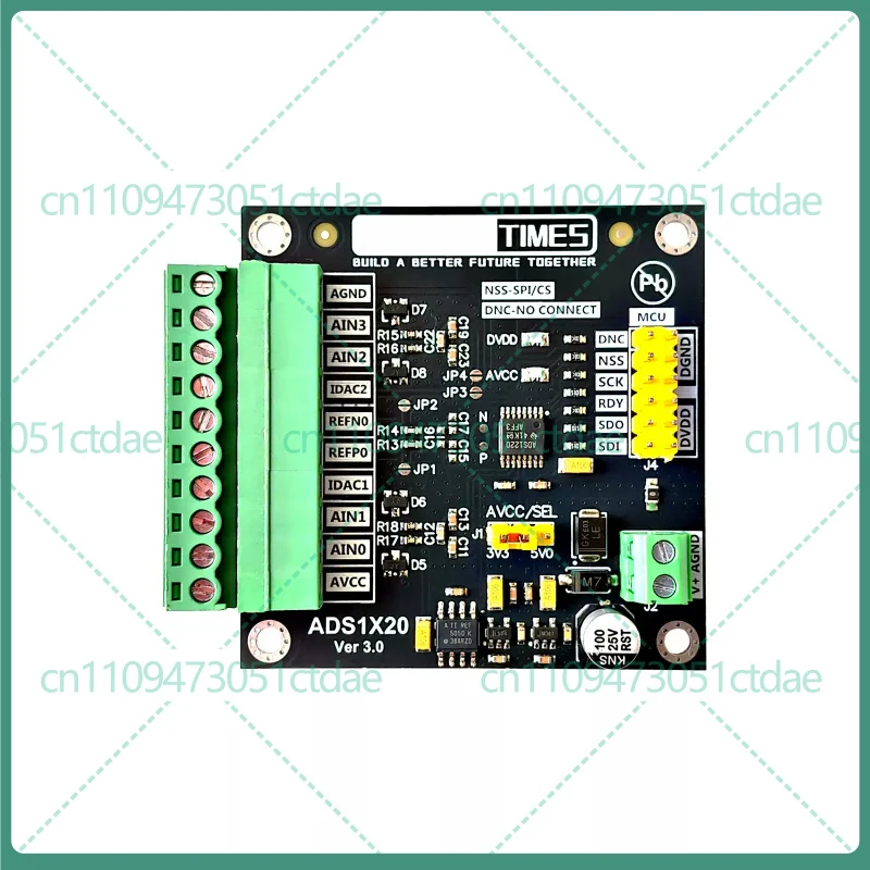 1-5pcs For TI ADS1220 ADS1220IPWR 24-bit ADC Module High Precision Analog to Digital Converter For Arduino SPI Interface