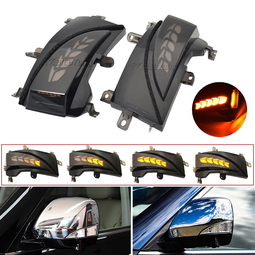 ديناميكية مرآة الرؤية الخلفية بدوره مصباح إشارة متتابعة تدفق ضوء لإنفينيتي QX56 QX80 لنيسان باترول Y62 أرمادا كويست RE52