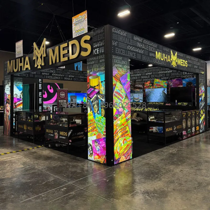 20 X 30 Foot Tradeshow Booth Display Aluminium Fabric Backlit Trade Show Booth Exhibition Stand