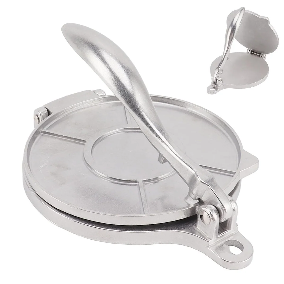 Flatbread Dough Press Made of Aluminum Alloy for Consistent Results When Preparing For Tacos Quesadillas Empanadas and Chapati