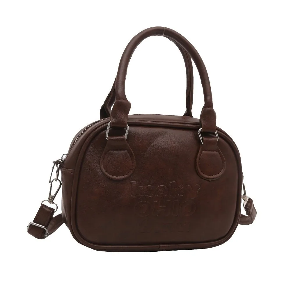 

Модная сумка для боулинга Y2k, большая вместимость с подвеской в виде капибары, сумка через плечо из искусственной кожи, регулируемая однотонная сумка-тоут для улицы