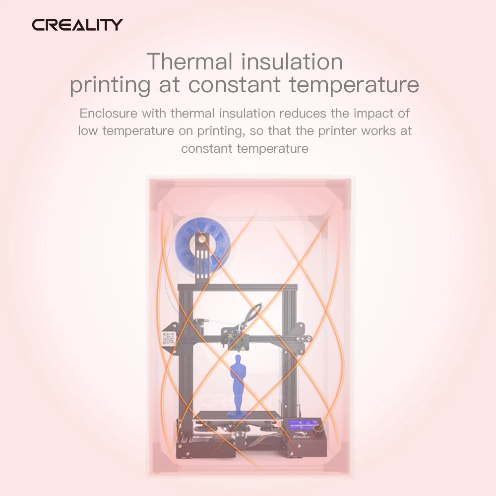 CRIALIDADE 3D Printer Enclosure Proteção Capa Preservação do Calor Chama Para Ender-3 V2/Ender-3 PRO /Ender-5 Plus // CR-10 V3