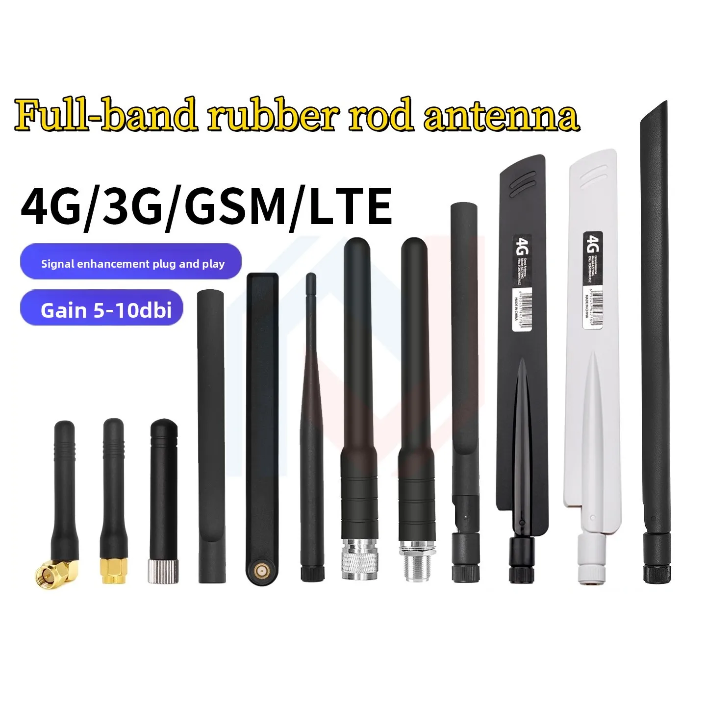 

4G Full-Band Glue Stick Antenna for Mobile Phone Signal Booster LTE 2G 3G GSM CDMA WCDMA TD-SCDMA Omnidirectional