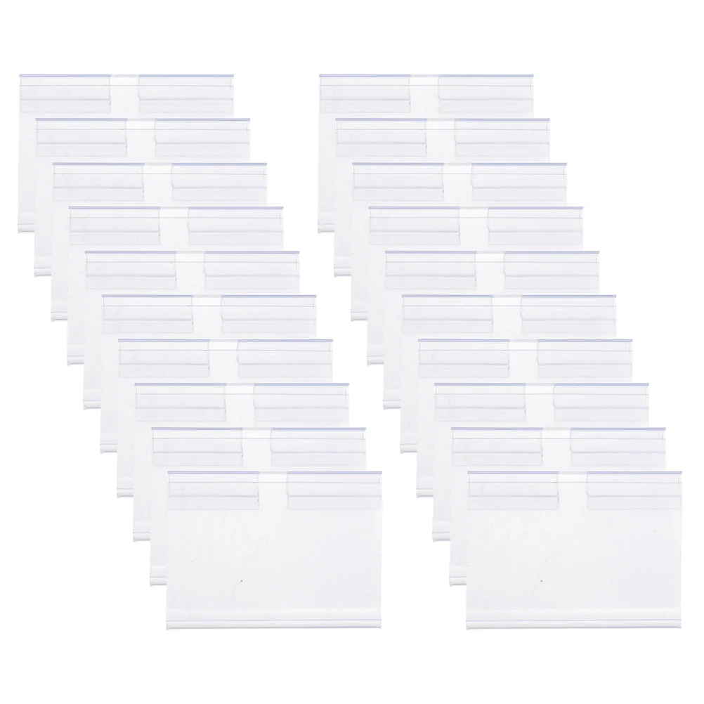 50 Pcs Pvc Label Plastic Hook Shelf Price Card Set 50pcs (60*42mm) Display Retail Holder Sign Stand Stands Shopping