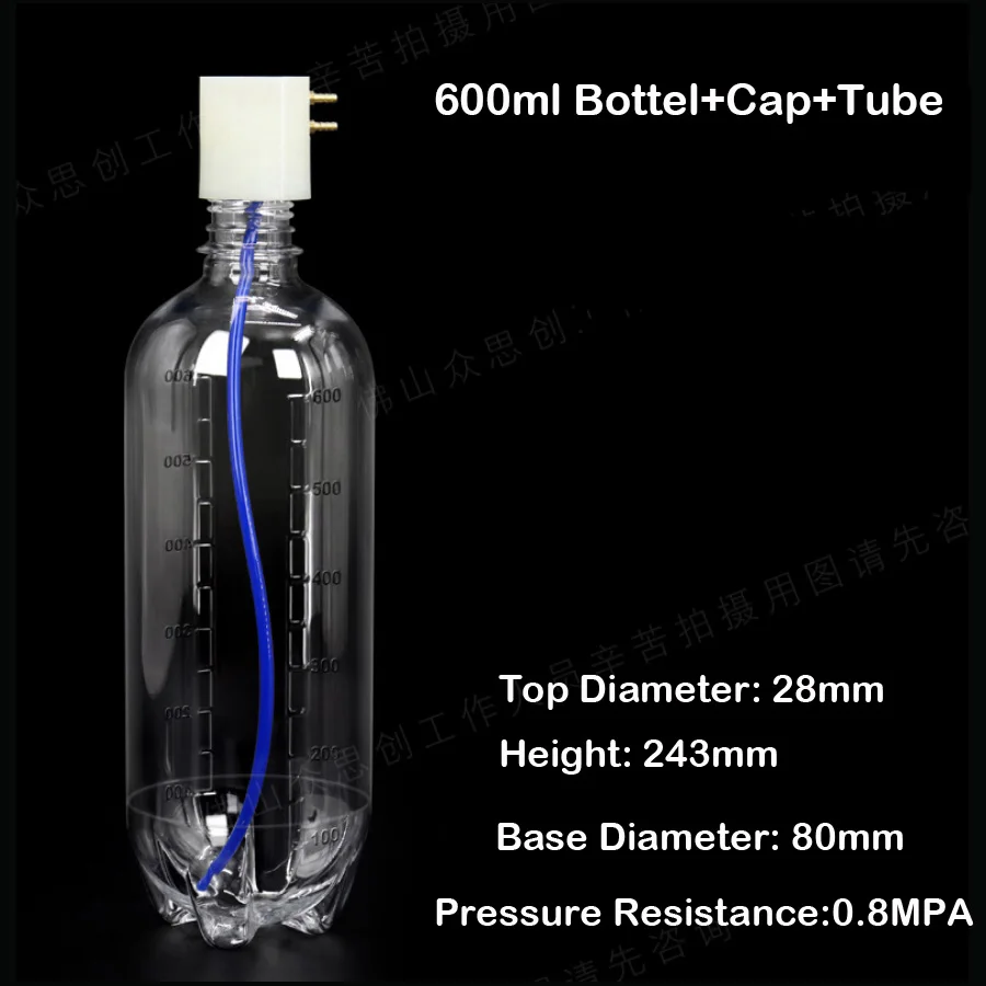 Picture 5: Dental Chair Water Storage Bottle Transparent Water Reservoir Tank with Cap 600/1000ml  & Water Tube for Dental Turbine Unit