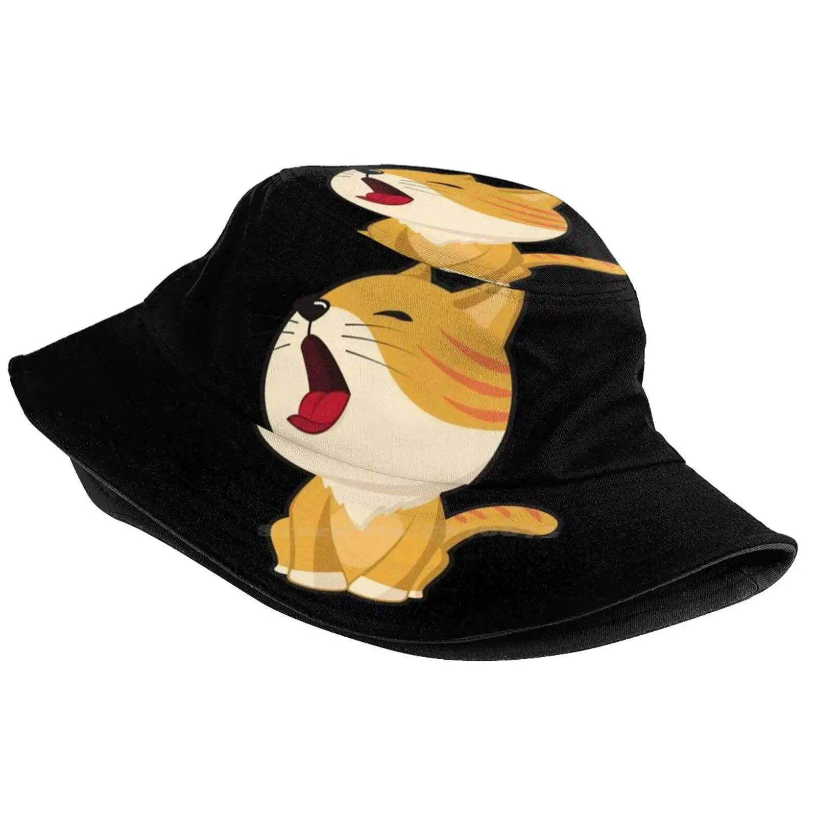 Cat Pencilcase Women Men Fisherman Hats Bucket Caps Cat Pencilcase Cat Makeup Cat Toiletry Kitty