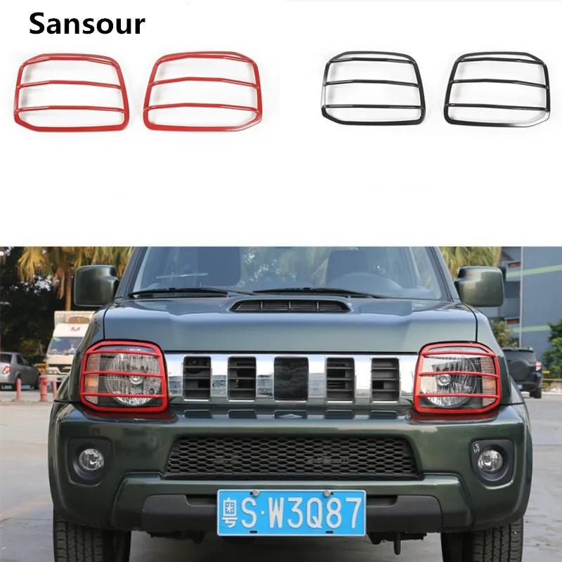 

Sansour Car Lamp Hoods for Suzuki jimny 2007 Up Metal Car Headlight Head Light Lamp Cover Stickers for Suzuki jimny Accessories