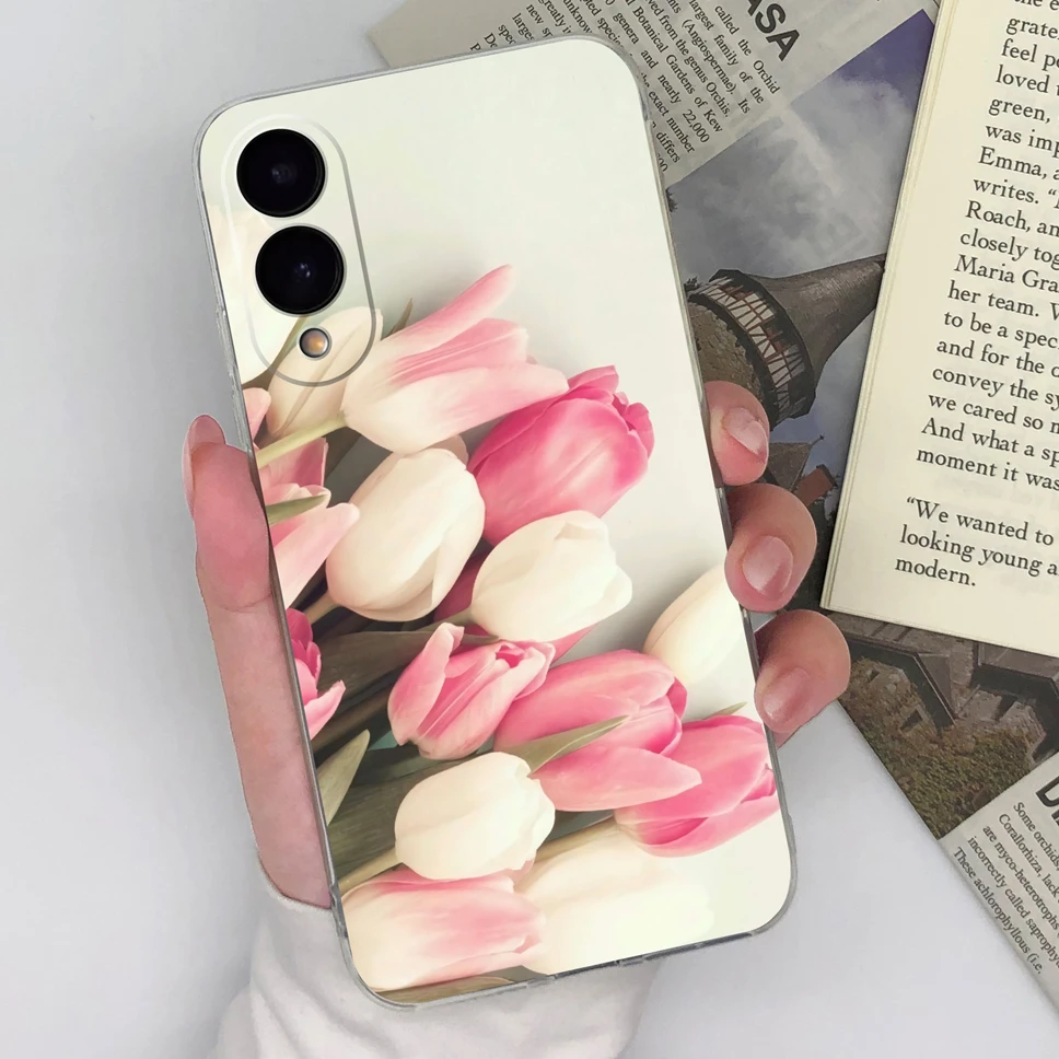 حافظة لهاتف سامسونج جالاكسي S25 حافة لطيف الدب القلب بولي يوريثان غطاء شفاف من السيليكون لهاتف جالاكسي S 25 حافة مضادة للسقوط مصد ناعم Funda #4