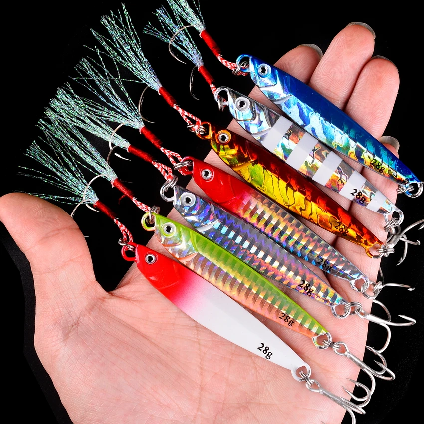 1Pcs SLIM Metal Jig Lure Cast Spoon 7G 10G 14G 17G 21G 28G 40G 60G Artificial Bait Shore Fishing Jigging Metal Bass Fishing Lure