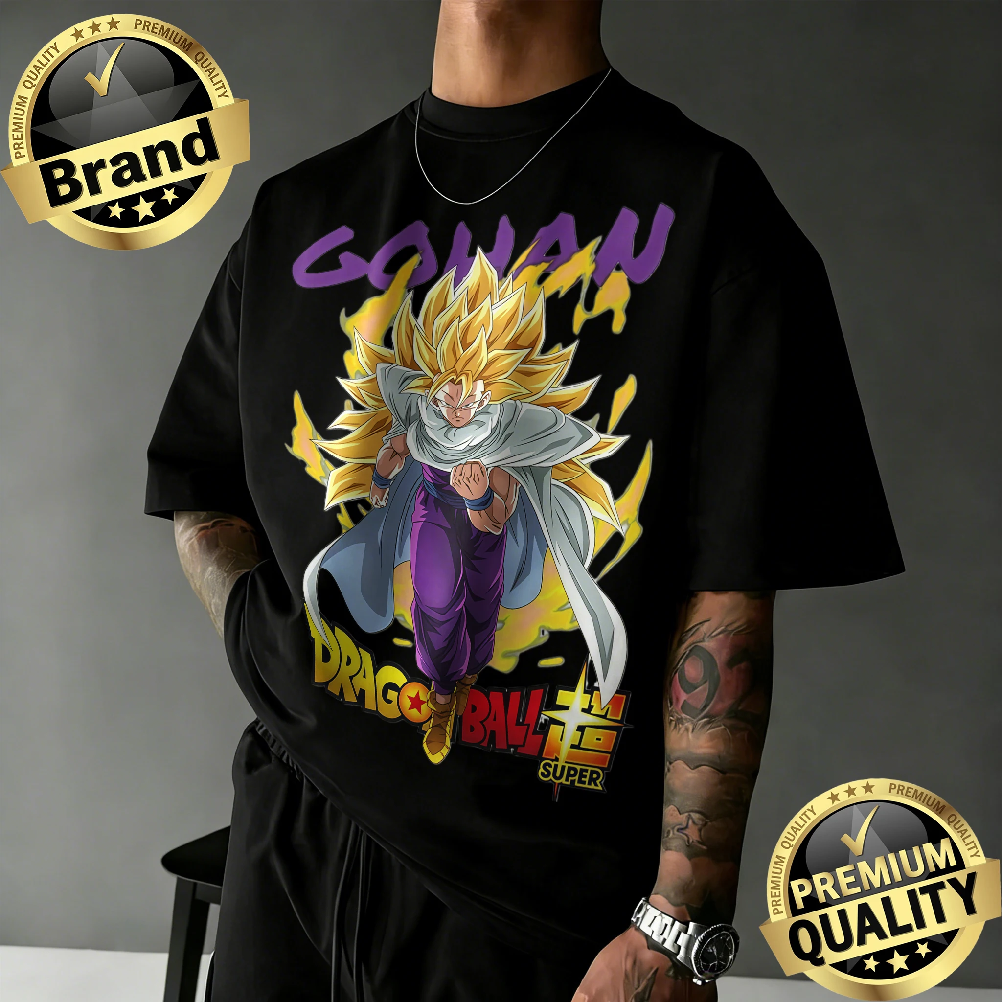 2026 Sommer Neu Dragon Ball Offiziell Lizenziertes T-Shirt Super Saiyajin Druck 100% Baumwolle Oversized Vintage Tee Unisex Casual Top Y2k