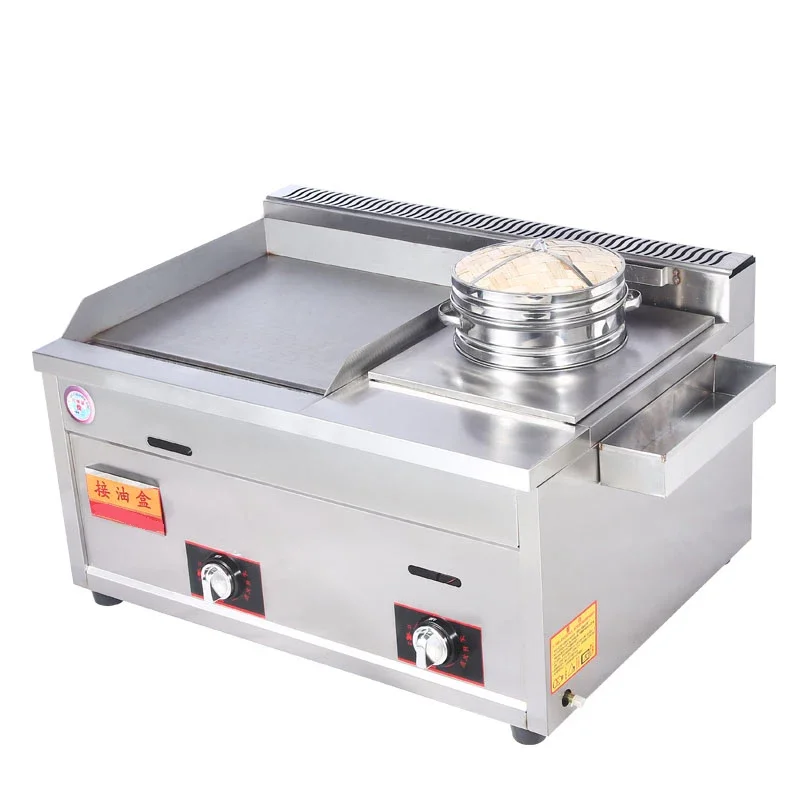 Electric Griddle Hand Grabbing Machine Commercial Electric Heating Griddle Fryer All-in-one Multi-function Teppanyaki Fryer Oden