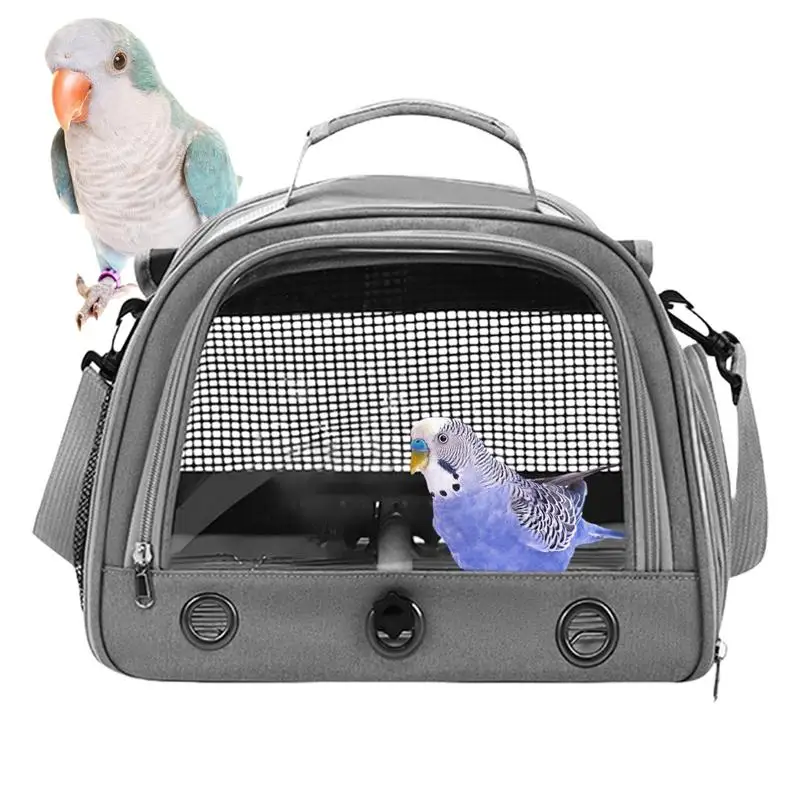 

Parrot Carrier Bag Zippered Breathable Carrier Bag Comfortable Bird Carrier With Standing Perch Pet Bird Supplies For Hospital