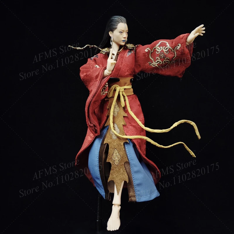 1/12 Women Soldier Robe Dress Black Myth Wukong Spider Goblin Demon King Golden Dragon Clothes Set Fit 6Inch Action Figure Body