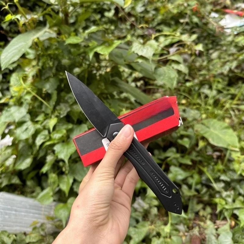 KS 7800 Blk Launch 6 Pocket Knife 3.75" Blade D2 Steel Treated Aluminum Handle Outdoor Tactical EDC Hunting Knife Men's Gift