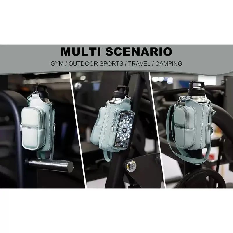 

Magnetic Insulated Water Bottle Case Outdoor Crossbody Bag Magnetic Fitness Hiking Sports Water Bottle Case Large Capacity