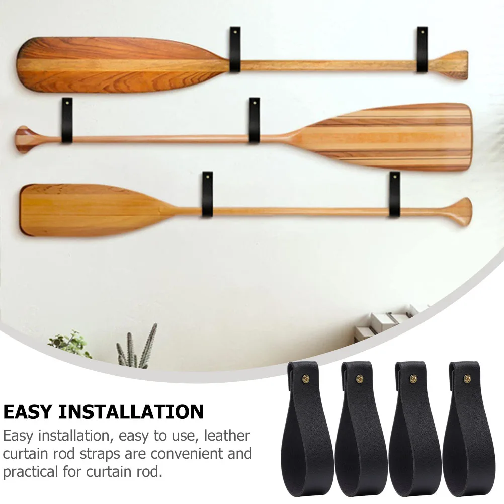

4 pcs Bohemian Style Wall Mounted Hooks for Bathroom Kitchen Bedroom Black Multi Functional Easy Installation Space