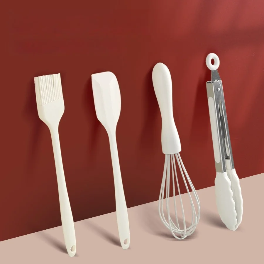 3/4pcs baking set Food grade silicone heat resistant cream scraper egg beater Grease brush kitchen tool cake baking tools