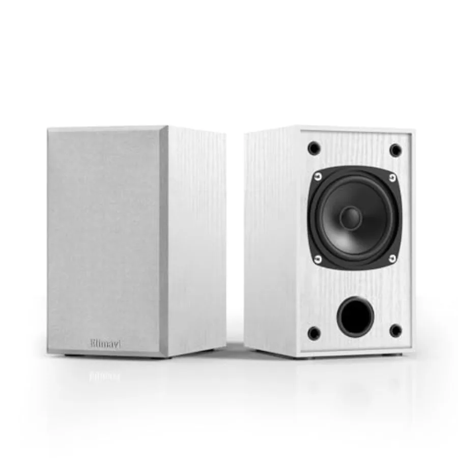 

Passive Bookshelf Speakers for Home Theater Surround Sound, Satellite Stereo Speakers with Classic Wood Grain for Record Player
