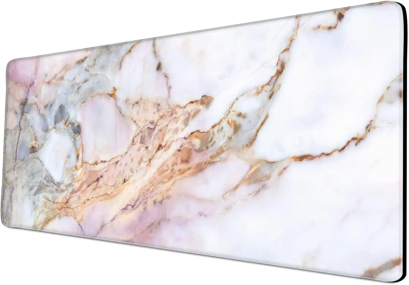 

Extended Gaming Mouse Pad 31.5x11.8 in Large Non-Slip Rubber Base Mousepad with Stitched Edges Mouse Mat Desk Pad - Pink Marble