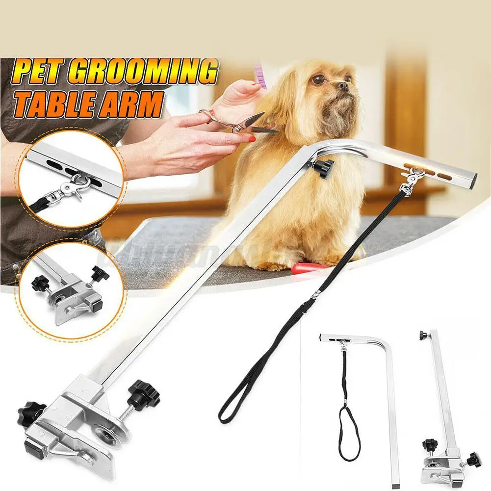 MeterMall Telescopic Stainless Steel Bracket Pet Grooming Table Hanger Leash Beauty Table Accessories