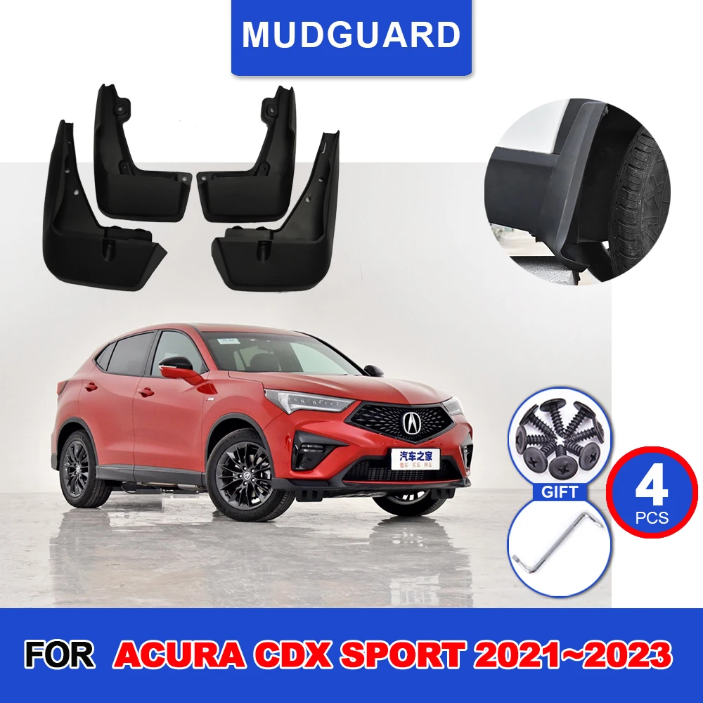 

for Acura CDX Sport 2020 2021 2022 2023 Mudguards Mudflaps Fender Mud Flap Splash Mud Guards Cover Accessories