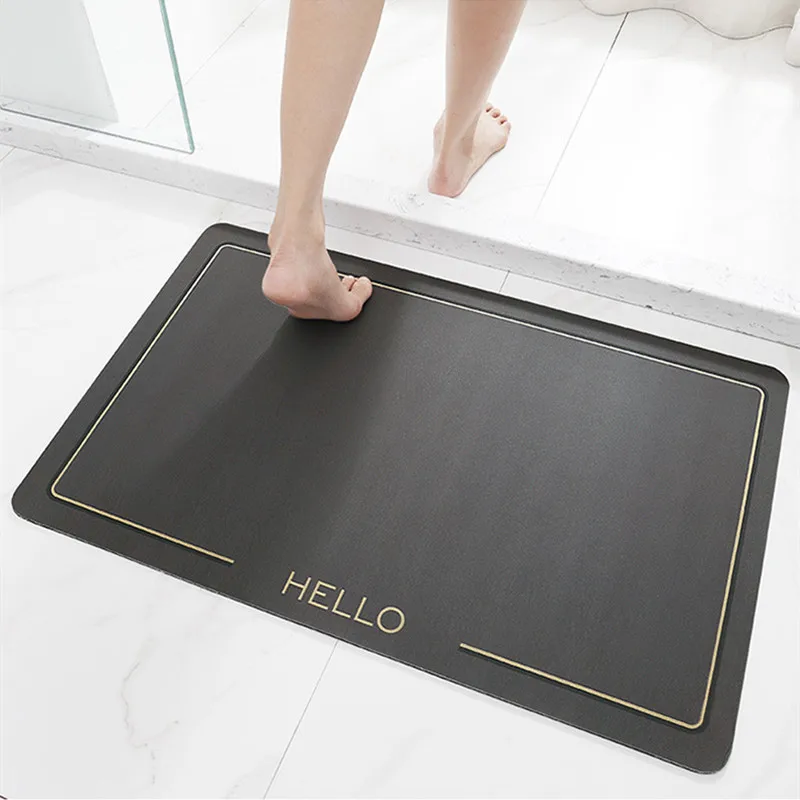 Bathroom Doormats Nordic Style Carpet Rubber Non-slip Toilets Water Absorption And Quick Drying Mat Skin Friendly Washed Rug