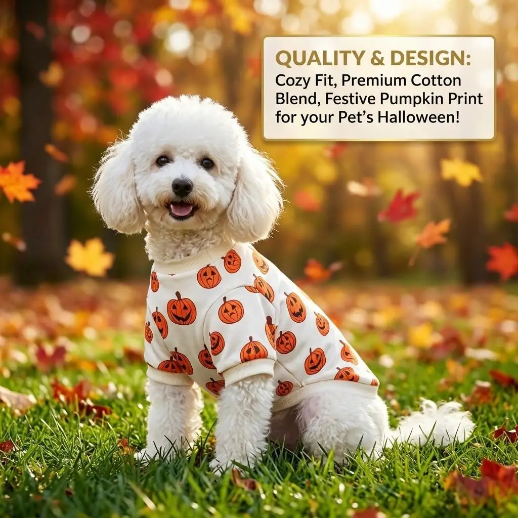 Halloween-Kürbis-Hundepullover, Haustier-Pullover, Welpen-Outfits, Party-Cosplay-Kostüm, Haustierkleidung für kleine und mittelgroße Hunde und Katzen – Detail 6