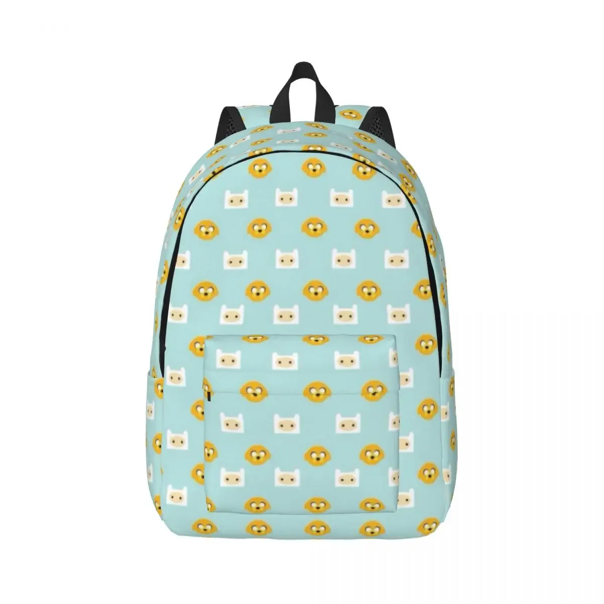 AT-Adventure Time Jake Finn Модный и универсальный рюкзак, подходящий для мужчин и женщин, демонстрирующий индивидуальный шарм.