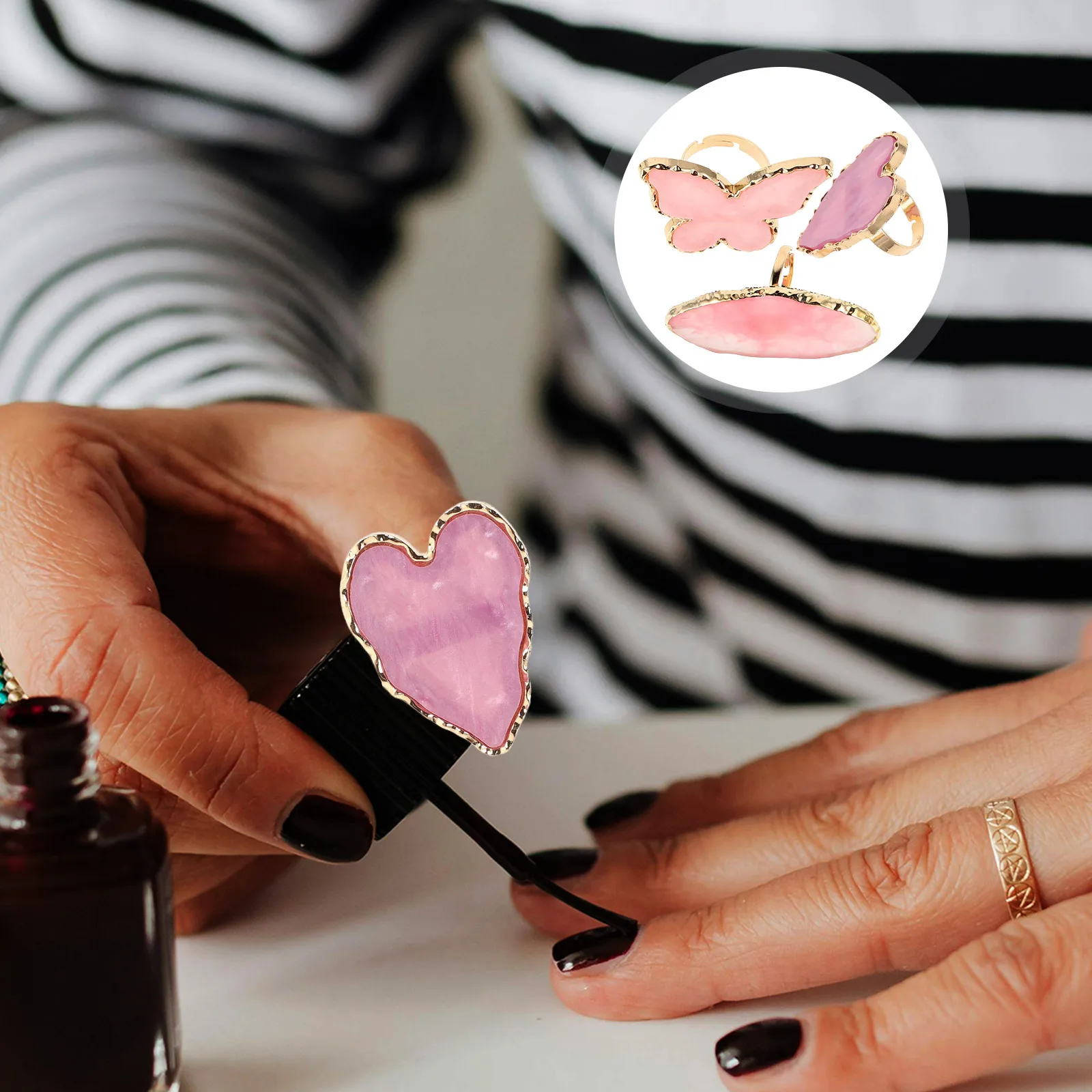 

3 Pcs Nail Art Palette Set Manicure Color Mixing Pallet Display Plate Accessories for Nails