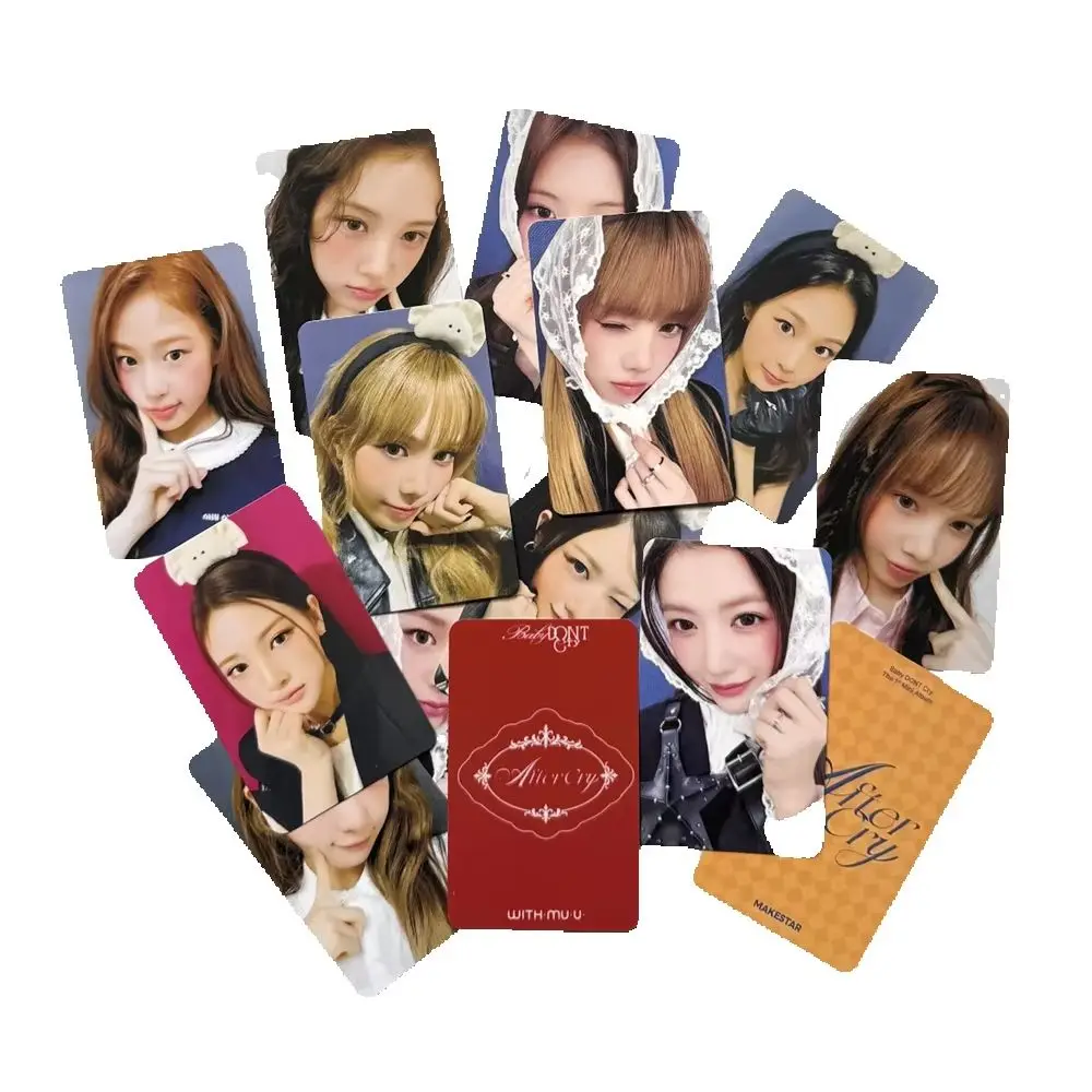 4 piezas/set Tarjetas fotográficas de cosplay HD de doble cara LOMO del nuevo álbum de Baby DONT Cry AFTER CRY, tarjetas postales de YIHYUN KUMI MIA BENI, regalo para fans