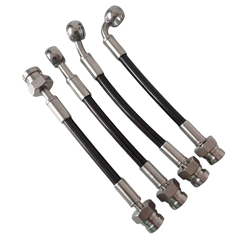 

Reinforced Car Brake Hose Pipe Male M10x1 Stainless Steel Joint Refit Motorcycle Automobile Disc Brake Clutch Oil Pipe Black AN3