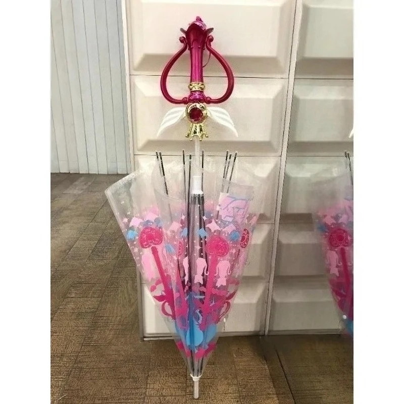 92cm brilhante luzes led varinha mágica luar guarda-chuva transparente cosplay acessórios mostrar adereços anime trajes adereços presentes da menina