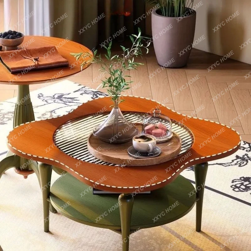 

Комбинированный журнальный столик из массива дерева, современный чайный столик, антикварный столик для балкона в стиле Cloud.