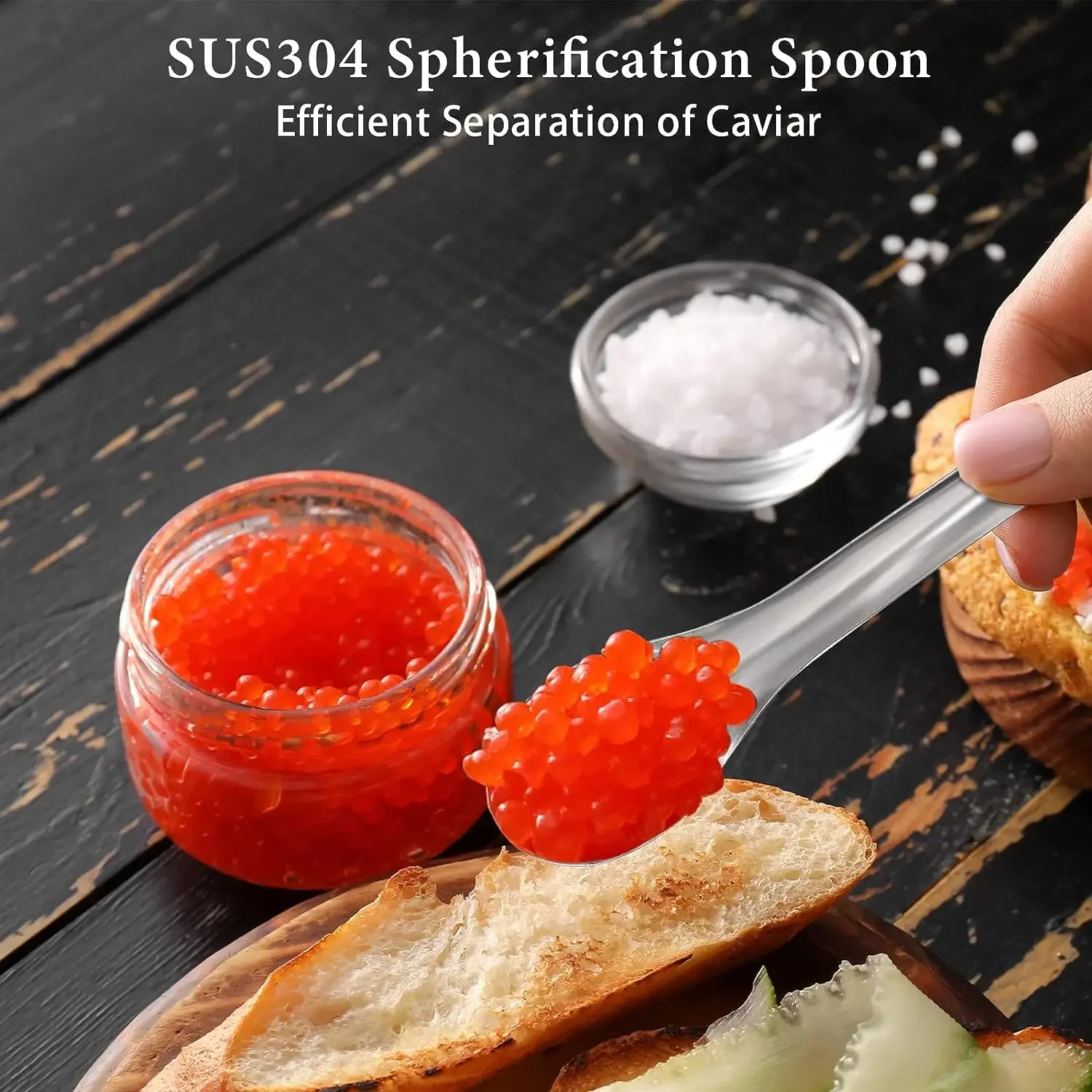 Caviar Maker Box Spherification Dropper Molecular Gastronomy Kit 96 Holes Roe Sauce Dispenser Strainer with Caviar Spoon Syringe