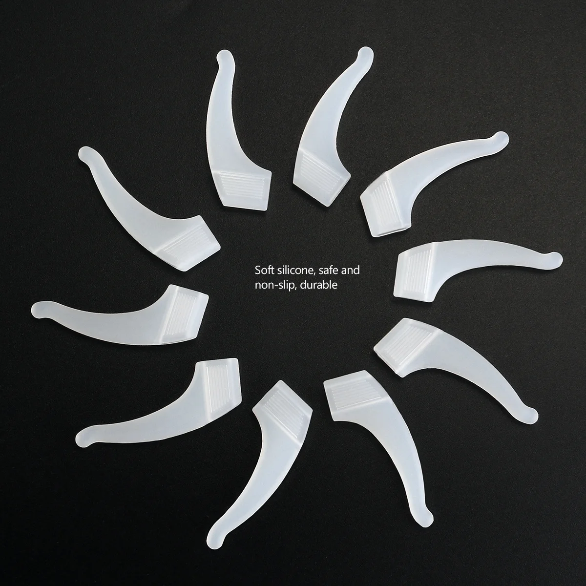 

Silicone Temple Tips Eyeglass Anti-Slip Ear Grip Hooks Lightweight Fit For Sports Sunglasses Reading Glasses Durable