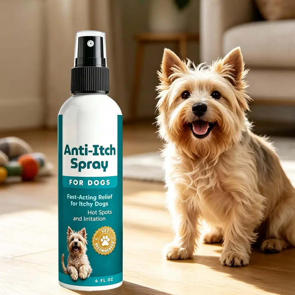 120ml Anti-Juckreiz-Spray für Hunde und Katzen, langanhaltend feuchtigkeitsspendend, lindert trockene Haut, sanfte Formel, beruhigendes Hautspray für Haustiere – Detail 1