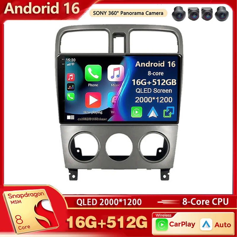 

Android 16 Car Radio Multimedia Player For Subaru Forester SG 2004 - 2008 Auto Carplay Car Stereo DSP wifi+4G Ai voice 2 Din BT