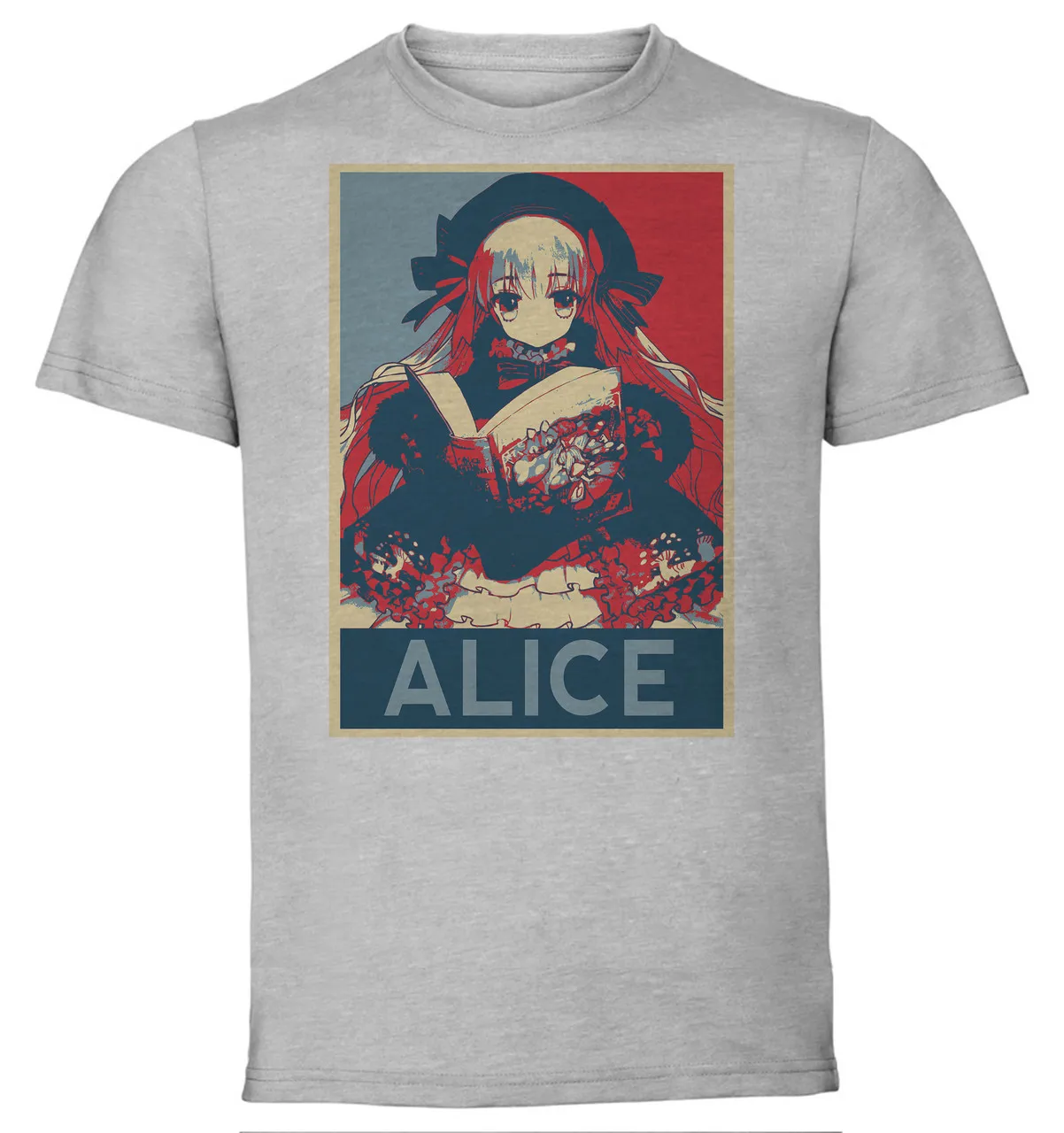 T-Shirt Unisex Grey Propaganda Fate Extra Last Encore Alice