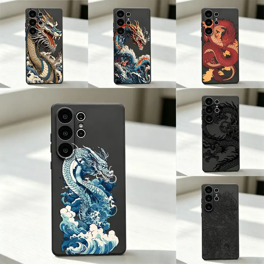 Blue Dragon Wave Phone Cover Case for Samsung Galaxy S26 Ultra S21 FE Note 20 8 9 10 S25 Plus S24+ S26+ S23 S24 S20 S25+ S10 S9