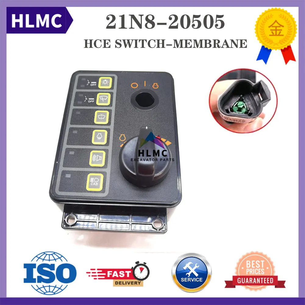 

Ручка дроссельной заслонки, сенсорный переключатель OEM 21N8-20505 21N8-20506, блок мембранного переключателя в сборе для экскаватора R215-5 R225-5 R225-7 R130-7