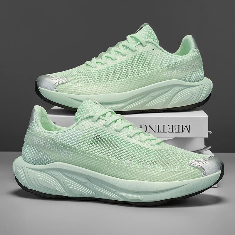Zapatos para correr para hombre, par de zapatos de lujo, zapatos para correr, malla transpirable, antideslizante, zapatillas de deporte para correr al aire libre, amortiguación todoterreno