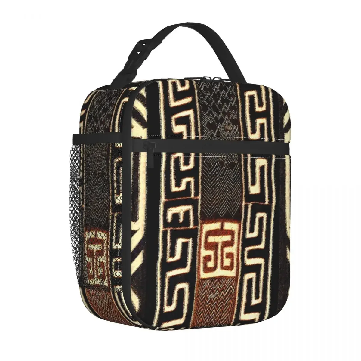 Saco de Almoço Isolado Africano Tribal para Homens e Mulheres, Recipiente de Almoço, Alta Capacidade, Tote, Lancheira, Piquenique Universitário, Refrigerador